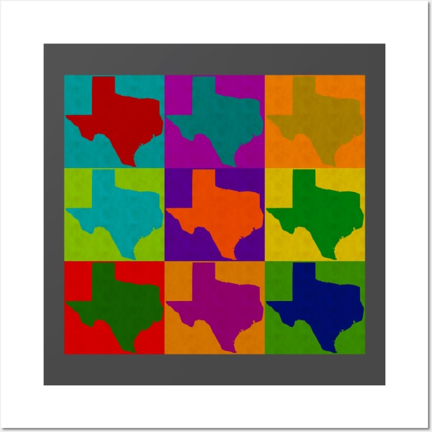 Texas Pop Art Graphic Design Love TX State Wall Art by joannejgg